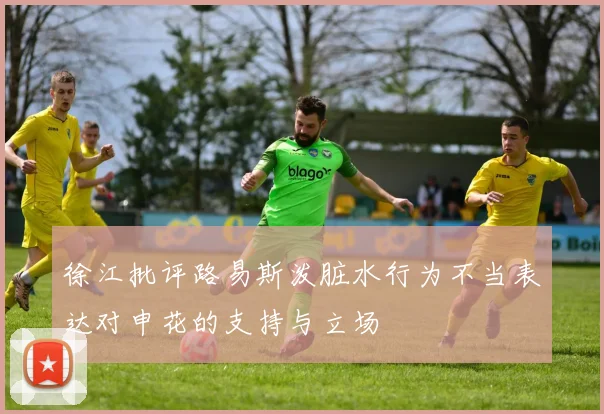 徐江批评路易斯泼脏水行为不当表达对申花的支持与立场